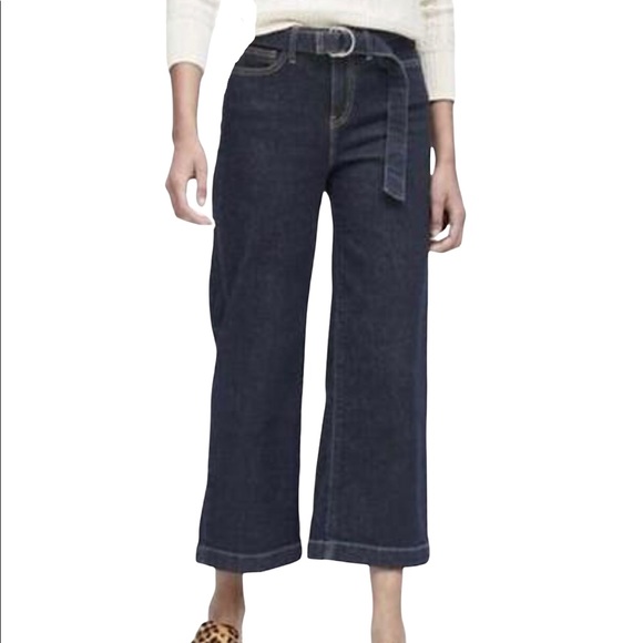Banana Republic High Rise Wide Leg Crop Jeans - Picture 2 of 8